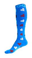 Infinity Compression Socks (1 Pair) (Ocean Hearts, S/M)