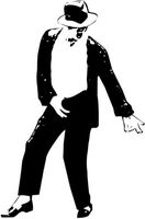 Ranger Products Michael Jackson Silhouette Car Decal Window Sticker (White Color Decal) - Die Cut Decal Bumper Sticker for Windows, Cars, Trucks, Laptops, Etc.