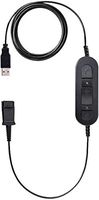 USB Adapter Cable with Volume Control and Mute Functionality (Compatible with Any Plantronics or TruVoice Headset) and Connects into a PC, Laptop or Sofphone.