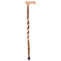 Brazos Walking Canes, Twisted Hickory with Traditional Handle, 37"L
