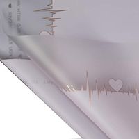 Heart-Shaped Wrapping Paper Matte Translucent Wrapper Plastic Flowers Packaging Material Book Paper Size: 6060CM (Color : #4)