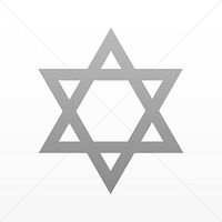 Sticker Decal Star Of David Symbol Jewish Tablet Laptop Weatherproof S Gray (3 X 2.61 In)