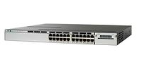 (Certified Refurbished) Cisco WS-C3750X-24T-S Stackable 24 10/100/1000 Ethernet Ports, with 350W AC Power Supply 1 RU, Ip Base Feature Set