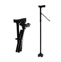 ZSMPY Forearm Crutch Elbow Cane Folding Ultralight Aluminum Alloy Auxiliary Double Adjustable Comfort Handle