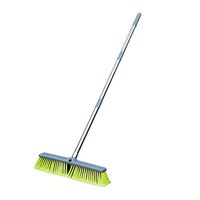 PHYEX 18” Push Broom with Adjustable Long Handle, Multi-Surface Floor Scrub Brush for Cleaning Deck, Patio, Garage, Driveway