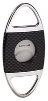 Lotus Jaws Serrated Cigar Cutter - Black Carbon Fiber & Chrome