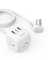 Anker 20W USB C Power Strip, 321 Power Strip with 3 Outlets and USB C Charging for iPhone 13/12 Series, 5 ft Extension Cord, Power Delivery Charging for Dorm Rooms,Home Office, Cruise Ship Travel