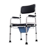 Bath Stool Elderly Toilet Chair Pregnant Women Toilet Home Mobile Toilet Stool Thick Folding Folding Aluminum Shower Chair (Color : Without Wheel YC7809A)