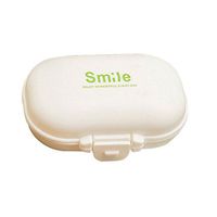 BESTOMZ Pill Box Organizer Case 4 Compartments Vitamin Medicine Container (White)