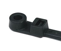 Cable Tie, Screw Mount, Nylon 6.6 (Polyamide 6.6), Black, 215 mm, 4.7 mm, 45 mm, 50 lb