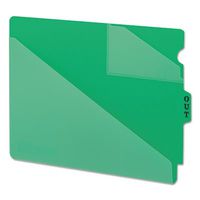 Out Guides w/Diagonal-Cut Pockets, Poly, Letter, Green, 50/Box, Sold as 1 Box
