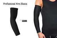 LeeHome Arm Supports,UV Sun Protection Arm Sleeves for Youth & Adult,Arm Guards Elbow Brace for Basketball/Football/Golf/Cycling/Running. (1 Pair) (Black, Large)