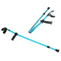 AIYLY 1/2Pcs Adjustable Forearm Elbow Underarm Crutches Walking/Stick, Lightweight Folding Sticks Aluminum Walking Support Cane for Adult/Kid,1pack