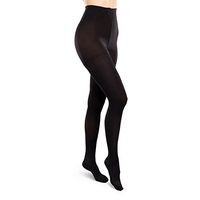 Ease Opaque Women's Support Pantyhose - Moderate (20-30mmHg) Graduated Compression Hosiery (Black, Small Long)