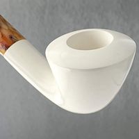 Meerschaum Smooth Finish Bulldog Tobacco Pipe 1/4 Bend by Paykoc M99020