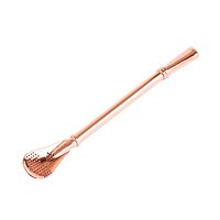 Molyveva Handle Spoon - Smooth Flow Yerba Mate Tea Bombilla Filtered Spoons Straws - Stainless Steel Spoon Ice Cream Spoon Long Spoon Iced Tea Spoon Coffee Spoon Dessert Spoon Milkshake Spoon