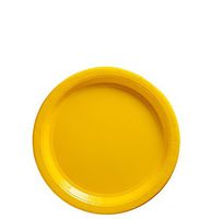 Yellow Disposable Dessert Plates, Premium, Lacy Design, Elegant, Fancy, Heavy Duty, Ideal for Weddings, Parties, Catering (20-ct. Pack)