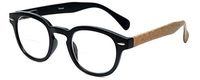 Calabria 4376CB Wayfarer Bi-Focal Reading Glasses w/Matching Case in Wood +2.5