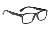 Classic Vintage Style Reading Glasses Women Men (Black, 2.50)
