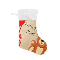 Personalized Christmas Stocking Vintage Mother's Day Background Santa Xmas Tree Decor Socks Gift Kids Fireplace/Restaurant/Hotel/Club/bar