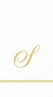 Entertaining with Caspari Monogram Initial S Paper Guest Napkins, Pack of 15
