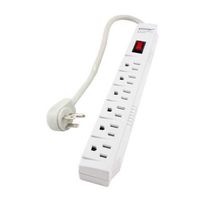 Power Strips With Switches Heavy Duty 1 FT 6 Outlet Safety Surge Protector Angle Plug AC Wall Power Strip ETL Listed for Home Office Desk Kitchen Appliances Receptacles Beige 1 Pcs