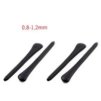2 Pairs Eyeglass Anti-Slip Silicone Holder - Glasses Ear Hook Retainer Sleeve for Thin Metal Eyeglass Legs (Black)