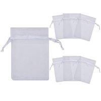 RakrisaSupplies 250Pcs White Organza Bags 4x6" w/Drawstring | Accurate Sizing, Reinforced Stitching & Crease Free Sheer Organza Pouches