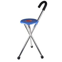 CJQ Walking Stick High Strength Aluminum Alloy Tube Surface Oxidation Multi-Function Climber Triangular Support Safe Walkercrutch Ergonomic Design and Abs+Rubber