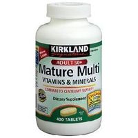 Kirkland Signature Mature Multi Vitamins & Minerals with Lycopene and Lutein 400 Tablets - Compare to Centrum Silver