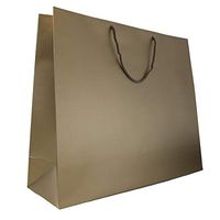 JAM PAPER Gift Bags with Rope Handles - Jumbo -20 x 16 x 6 - Bronze Matte - Sold Individually
