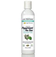 Natural Lice Shampoo and Treatment - Peppermint & Tea Tree - 100% Effective After One 15 Minute Application - Kill Head Lice, Nits - Safe for Kids & Pregnant Women’s.