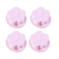 1/4Pcs Reusable Flower Filter Net Floating Laundry Lint Pet Hair Catcher Remover for Household laundry - Random Color 4pcs