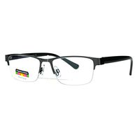 Multi Focus Progressive Reading Glasses 3 Powers in 1 Rectangle Gunmetal +2