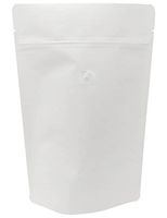 BAP 12 oz White Stand Up Pouch with Valve for Coffee (25 pcs)
