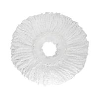 TOPBATHY Replacement Microfiber Mop Head Refill for 360 Degree Spin Magic Mop Head (White)