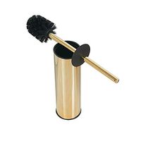 kelangde Solid Stainless Steel Toilet Bowl Brush and Holder- Stainless Steel 304 Handle Toilet Scrubber (Gold)