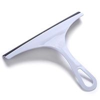 QQJJ Bathroom Squeegee for Shower Door and Window,Curved handle, With hanging holes (Blue)