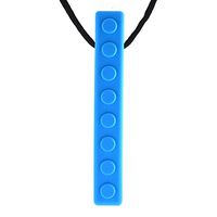 Nano Brick Sensory Chew Necklace - Tough Grade - Chewelry for Soft Chewers Only (Cool Blue)