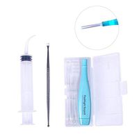 Light Earwax Removal Cleaning Tool- Tonsil Stone Removal Kits, Personal Care Rinse Enema Syringe with Curved Tip
