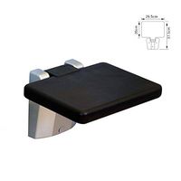 LAAN Folding Shower Seat, Wall Mounted Bathroom Shower Stool, Aluminum Alloy Aisle Toilet Wall Chair, PU Foam Panel, Max 300kg, for Elderly Disabled Kids Pregnant Women, Save Space (Color : Square)