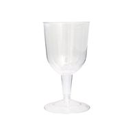 5.5oz Clear Plastic Wine Glasses, 8ct