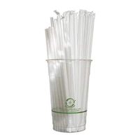 World Centric's 100% Biodegradable, 100% Compostable 8" PLA Wrapped Straw (Package of 200)