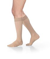 SIGVARIS Women’s Essential Opaque 860 Closed Toe Calf-High Socks w/Grip Top 20-30mmHg