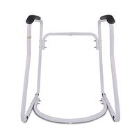 Bathroom Toilet Rail Grab Bar,Stand Alone Toilet Rail - Medical Bathroom Safety Assist Frame W/Grab Bars & Railings For Elderly, Senior, Handicap & Disabled.Padded Commode Safety Frame Handrails ,Bla