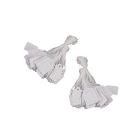 200 Pcs Mini 2415mm White Jewelry Price Label Sales Display Tags Tie On Labels With Hanging String