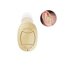 Mini Wireless Earbud, LEELVIS ISSC V4.1 Invisible Single Ear Bluetooth Headphone Earplug with MIC 6 Hour Playing Time in-Ear Earphone(Beige)