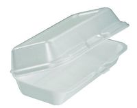 DCC72HT1 - Foam Hinged Container Hot Dog White, 4/125