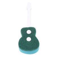 UINKE Creative Guitar Shaped Dishwashing Sponge with Handle Kitchen Bowl Pan Glasses Cleaning Brush,Blue