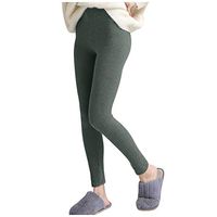 SADUORHAPPY Womens Solid Color Fashion Casual High Stretch Thin Yoga Pants Trousers Green